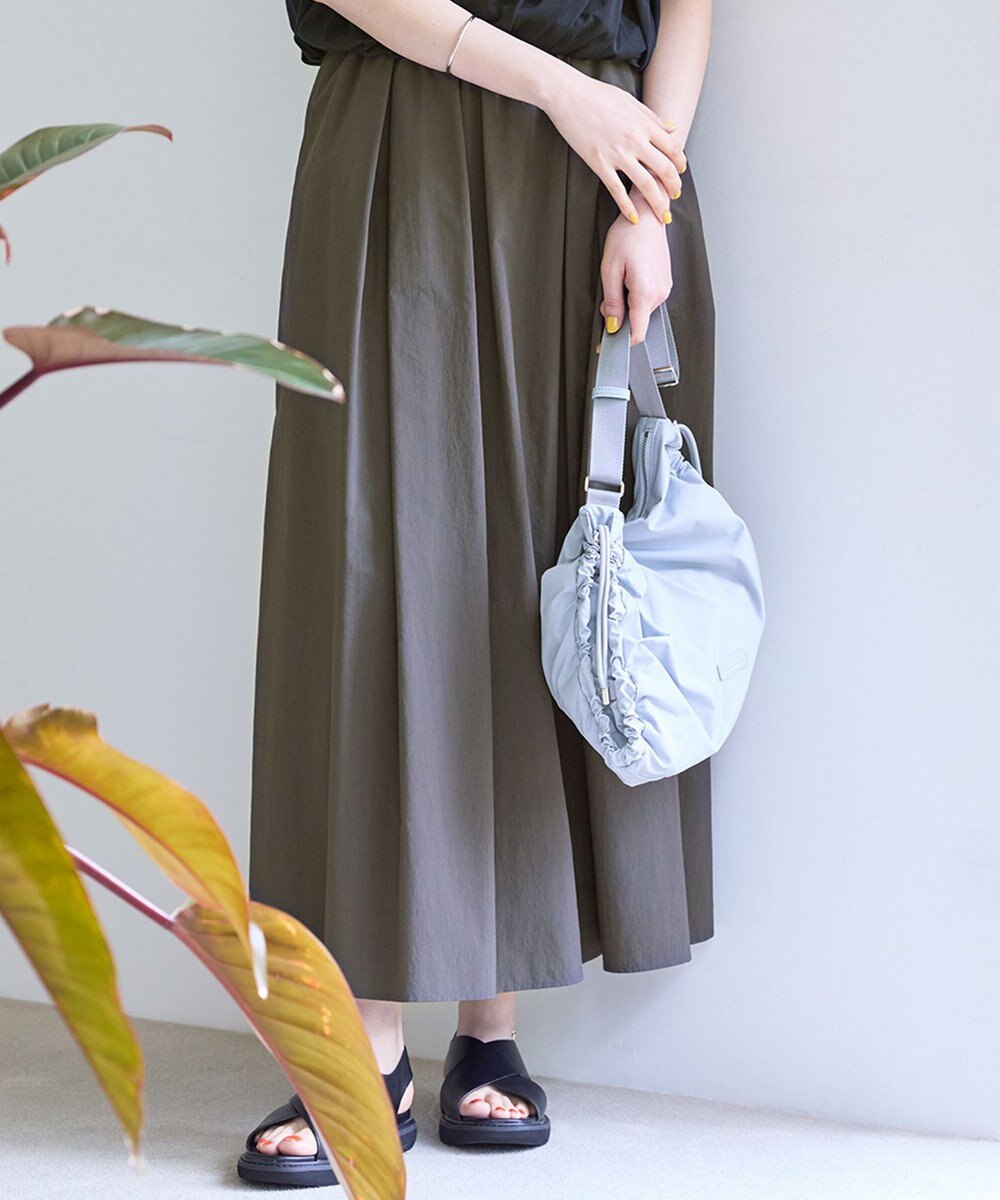 23区 L 【SLOW/一部店舗限定】UVカット/撥水/接触冷感 ナイロンタスランタフタ スカート 