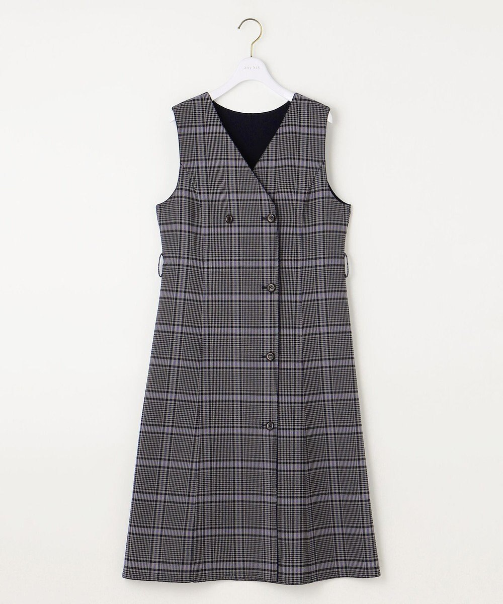ANY SIS 【美人百花10月号掲載】リバーシブルチェックラップ ワンピース 