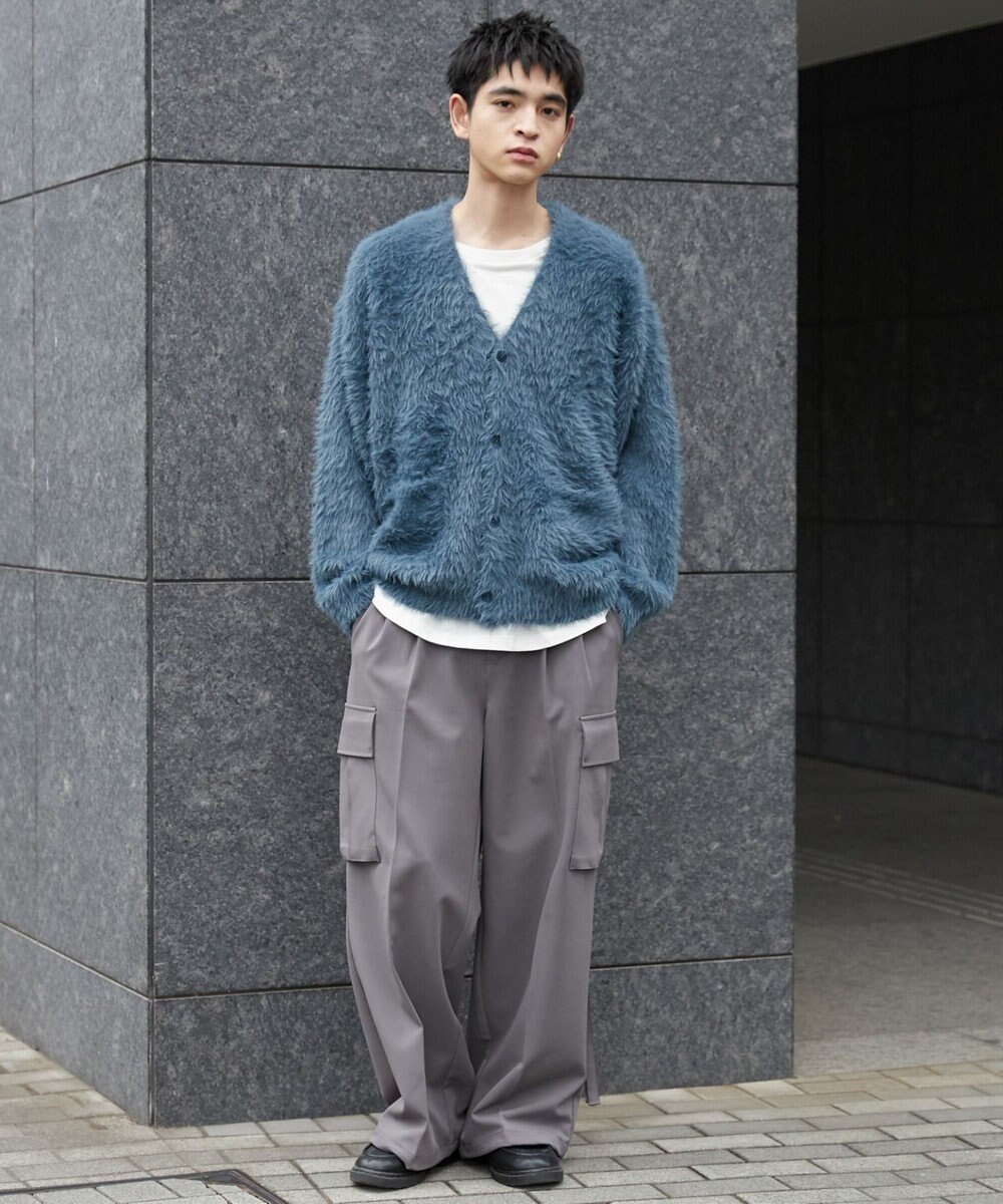 WEGO 【ユニセックス着用ITEM】フェザーカーディガン 