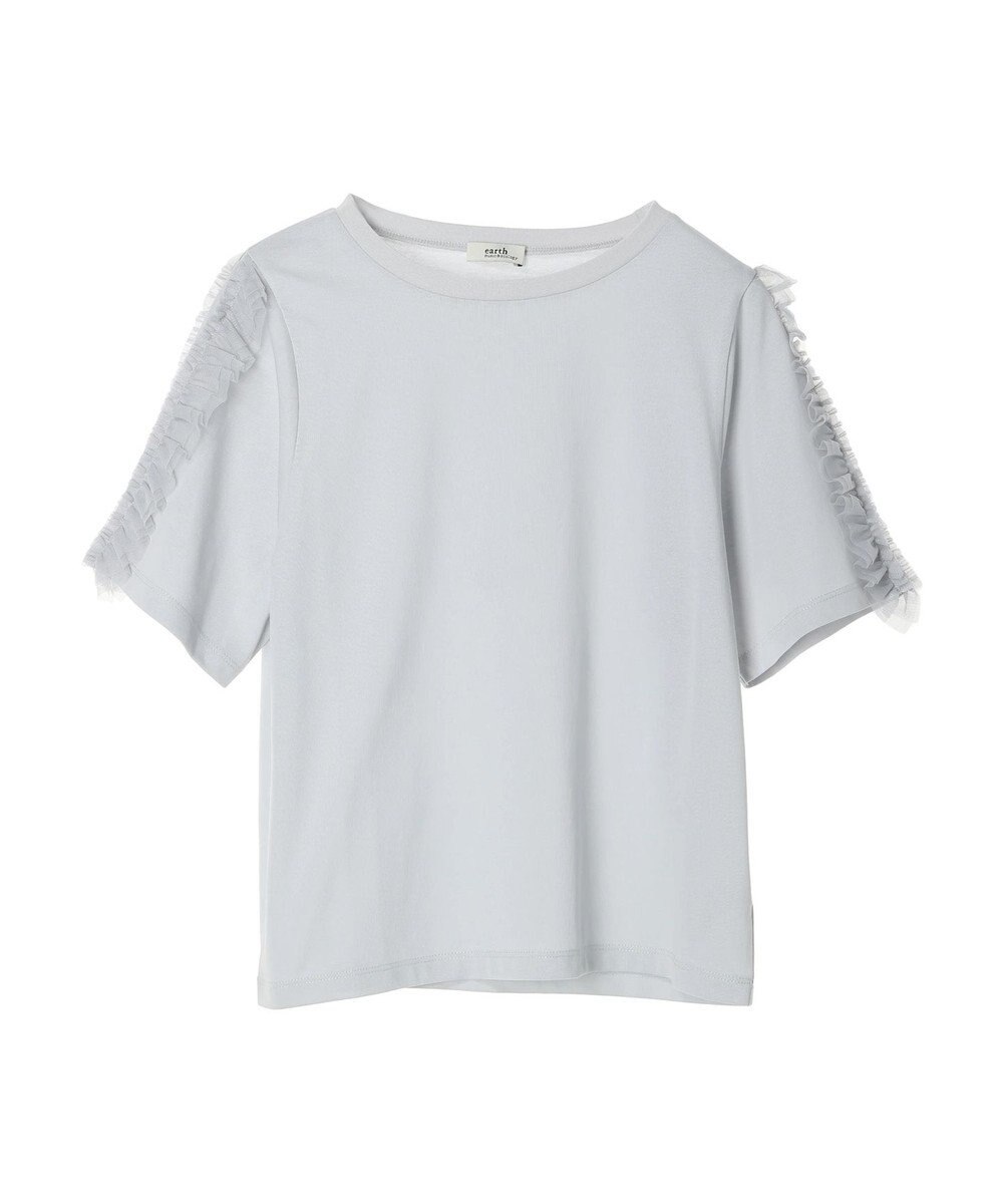 earth music&ecology チュールフリルプルオーバー 