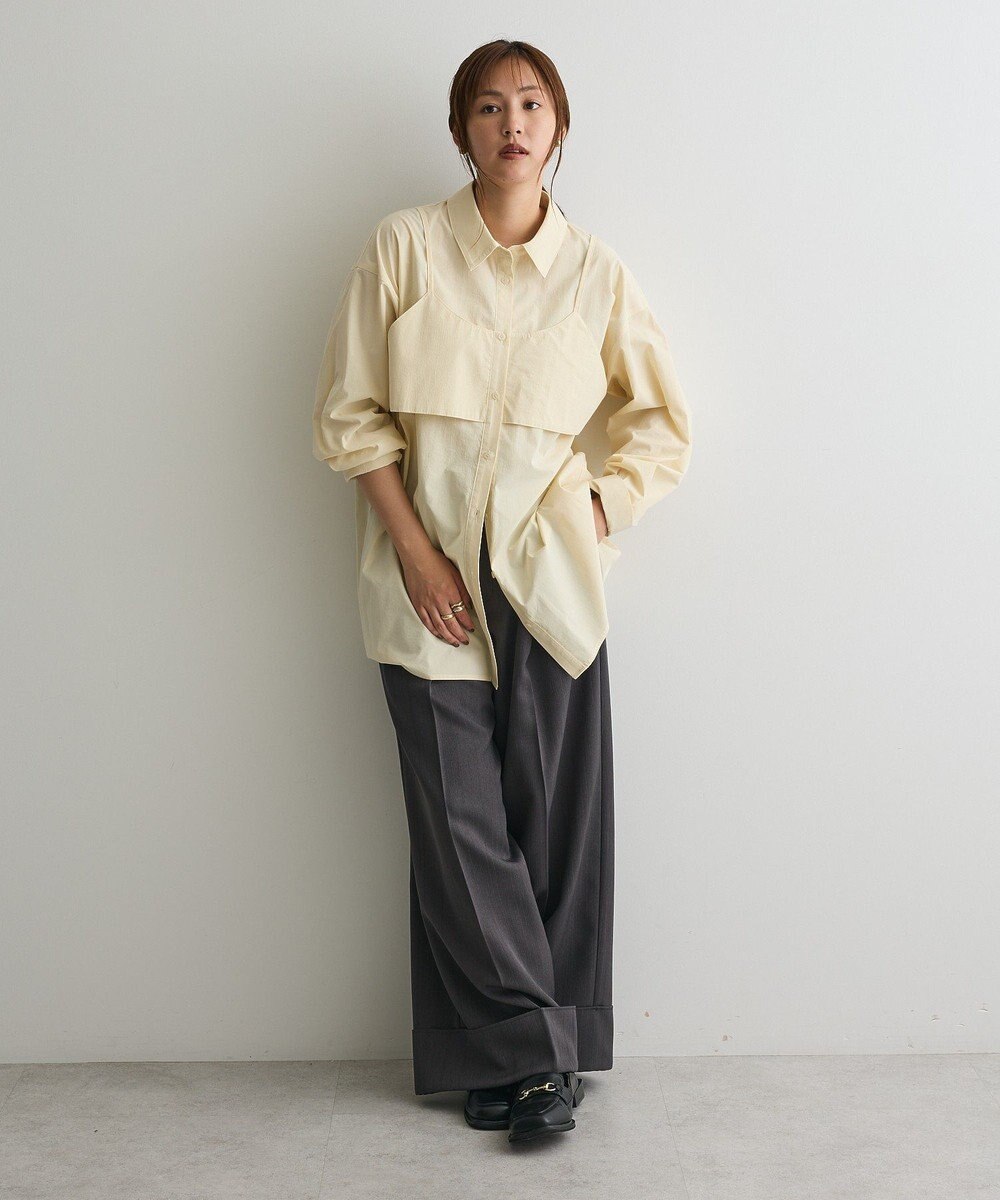 CRAFT STANDARD BOUTIQUE ビスチェレイヤード風シャツ 