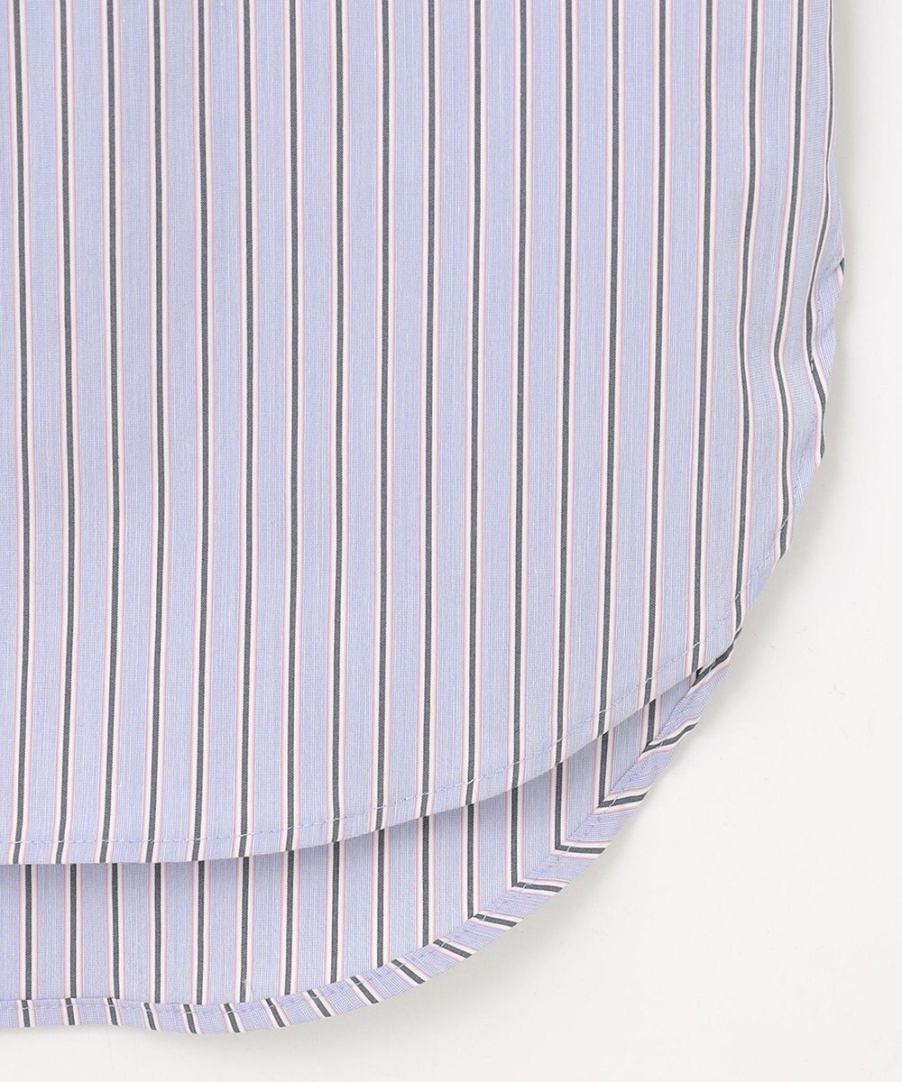 J.PRESS LADIES L 【洗える】BEZ ストライプ フリルネック ブラウス 