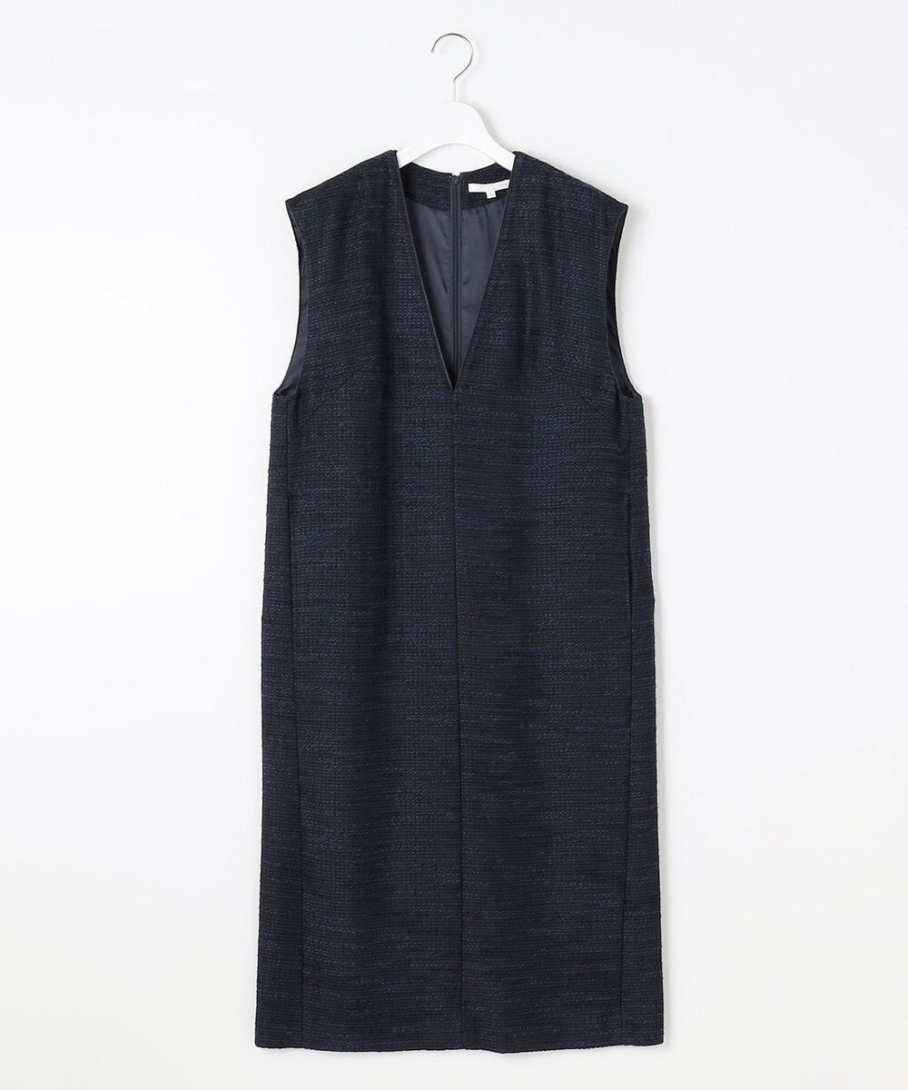 自由区 L 【洗える】エアリーツイード ジャンパースカート 