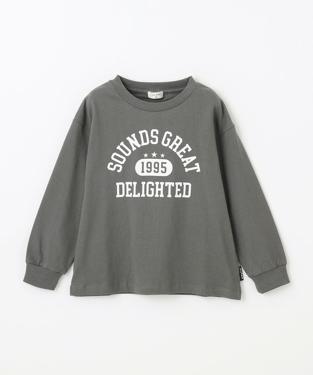 ANY KIDS ロゴプリント 長袖Tシャツ 