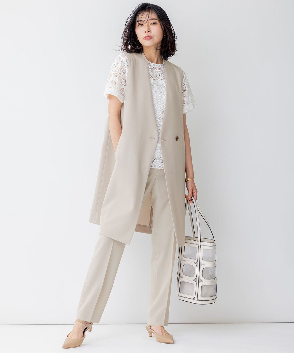 23区 【洗える】レース ブラウス 