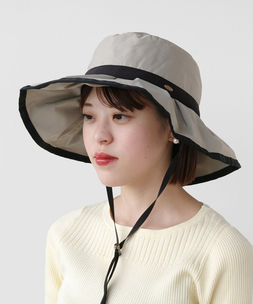 TOCCA 【UV99%以上カット・吸水速乾・抗菌防臭・洗える・サイズ調整可・強撥水】FRILL RAIN HAT レインハット 