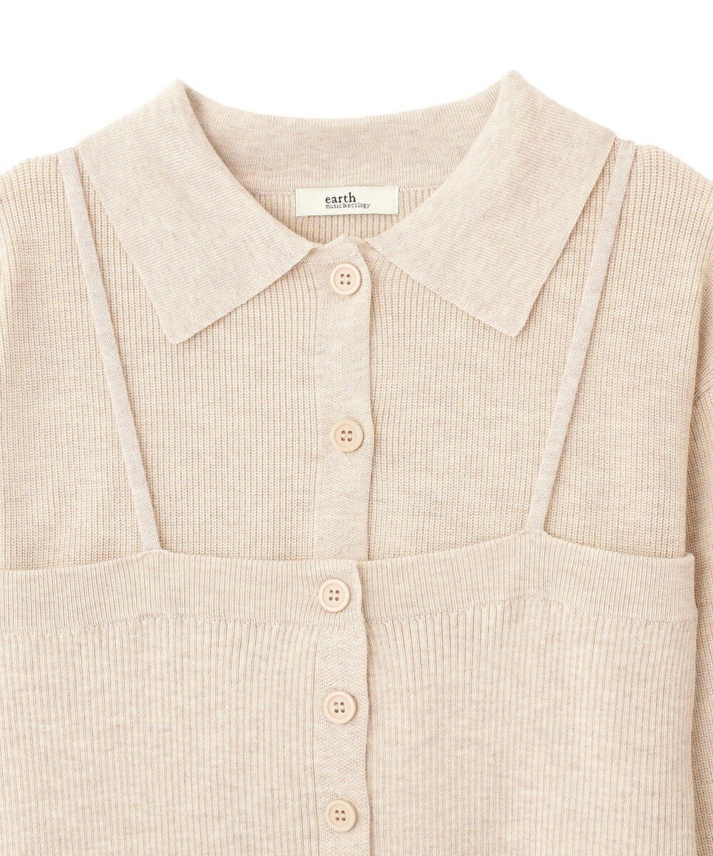 earth music&ecology 【2点SET】襟付きニットアンサンブル 