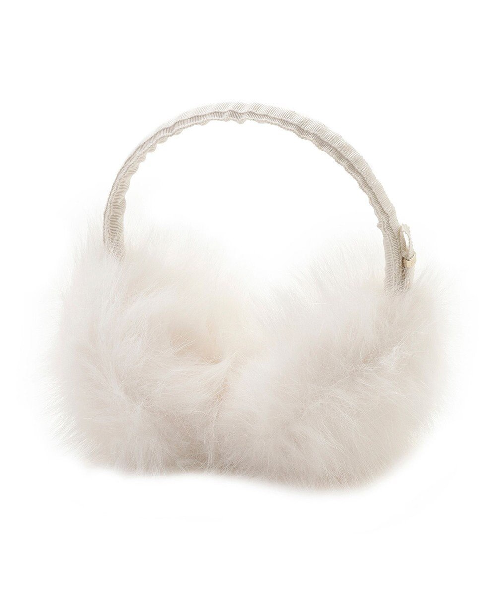 MOONBAT FURLA(フルラ)キラキラフェイクファー イヤマフ 無地 