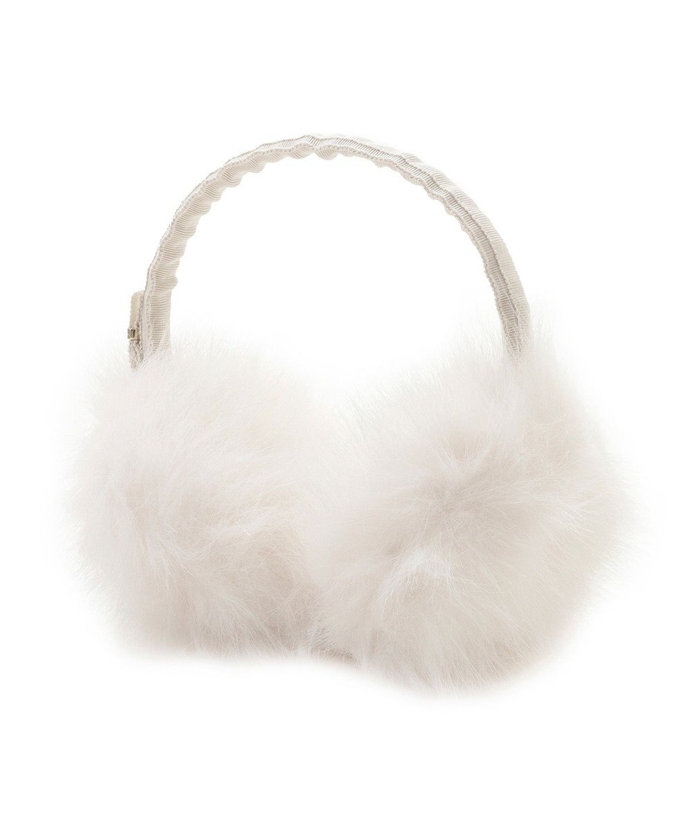 MOONBAT FURLA(フルラ)キラキラフェイクファー イヤマフ 無地 
