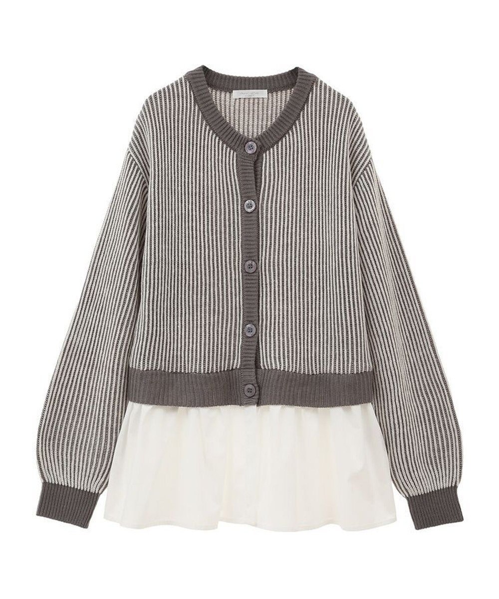 Green Parks 配色リブドッキングチュニック 