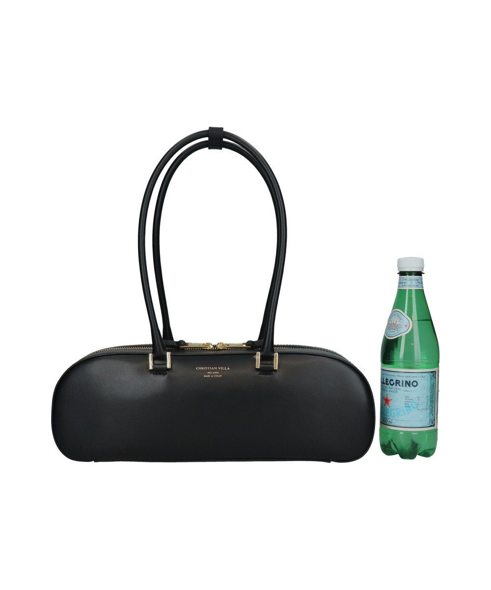 INTER-CHAUSSURES 【CHRISTIAN VILLA】レザーワイドミディアムショルダーバッグ 