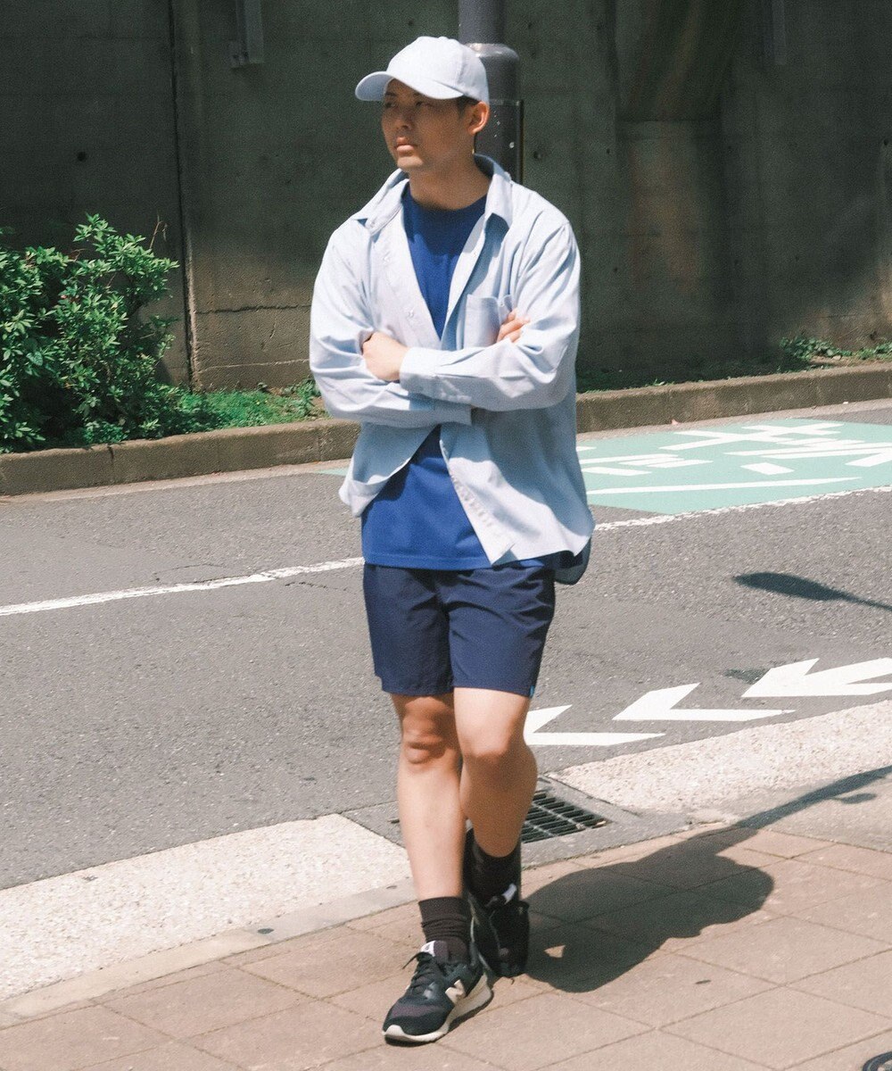 SHARE PARK MENS 【UVカット・撥水・ストレッチ】イージーデニムレギュラーカラーシャツ 