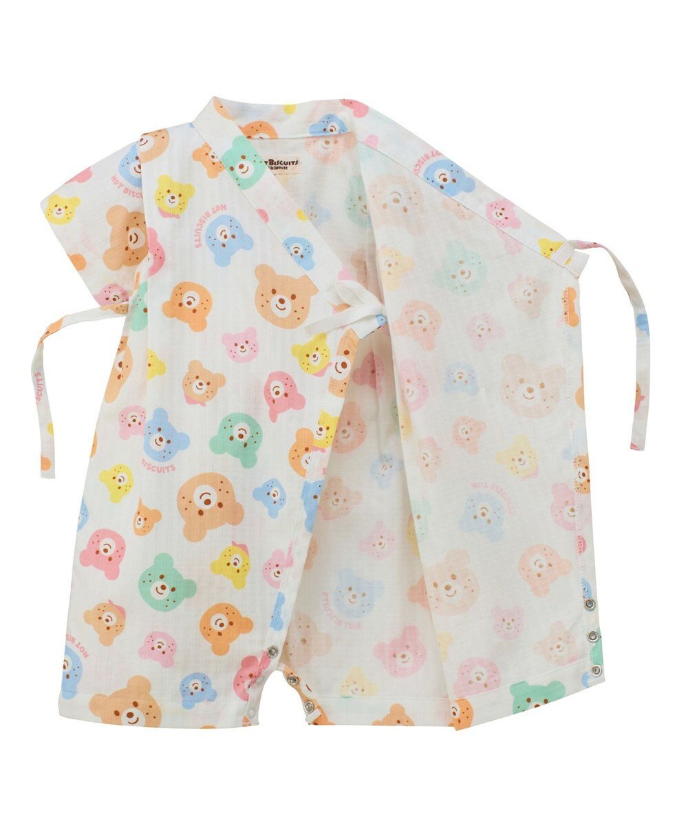 MIKI HOUSE HOT BISCUITS 【60-80cm】総柄 甚平オール 