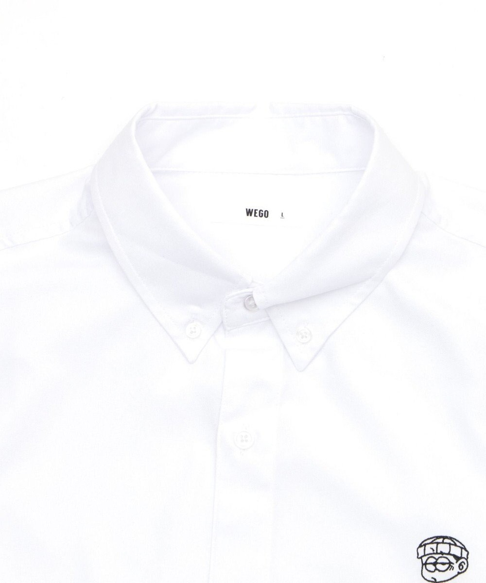 WEGO 【ユニセックス着用ITEM/MLサイズ展開】オックスフォードワンポイントシャツ（SS） 