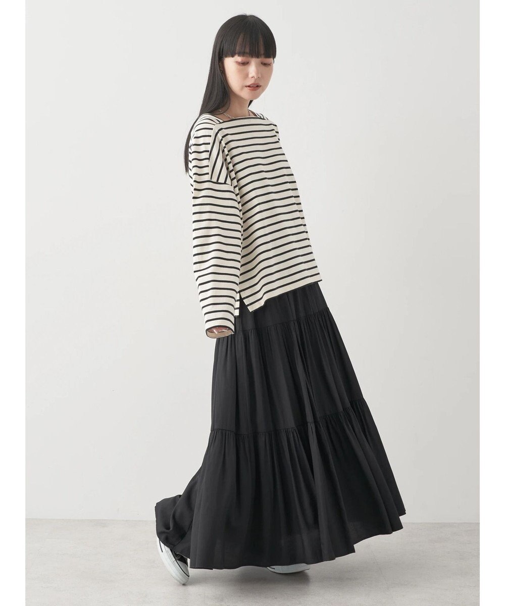 earth music&ecology スクエアボーダープルオーバー 