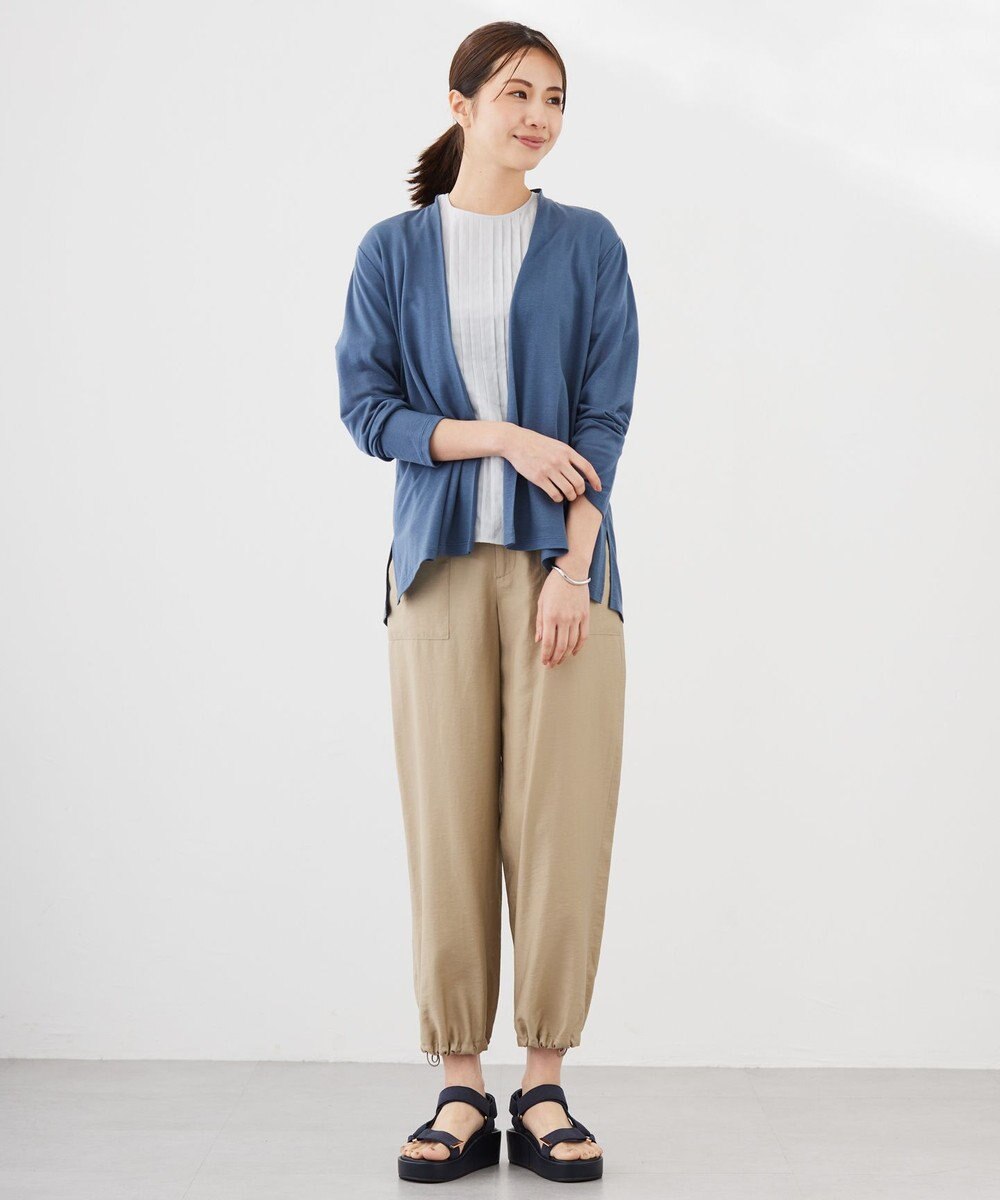 J.PRESS LADIES セルロースジャージー ミディ丈 カーディガン 