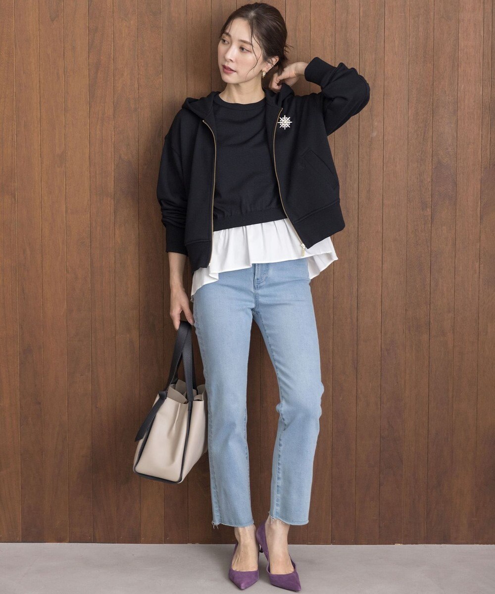 組曲 L ロゴ刺繍入り裏毛パーカー 