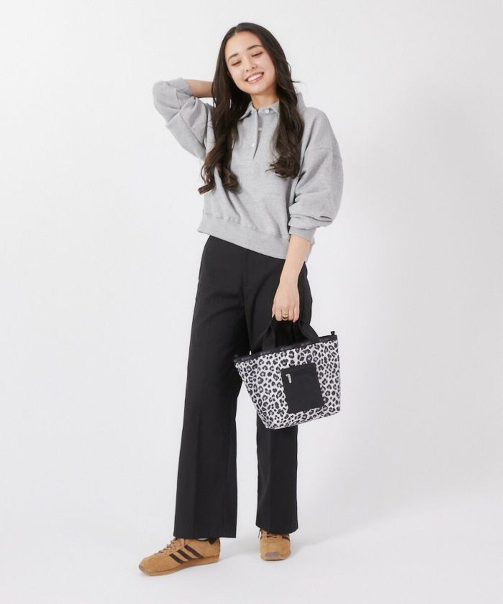 LeSportsac SM REVERSIBLE PKT TOTE/2ウェイブラック/ニュートラルレオパード 