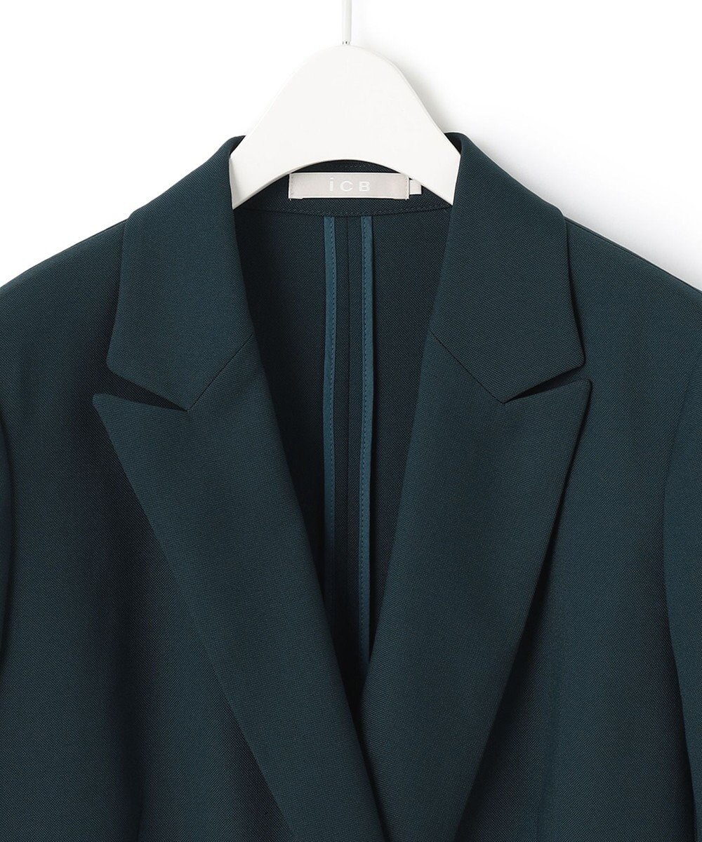 ICB 【新色追加・洗える】 ウールマットウース ダブル前ジャケット 
