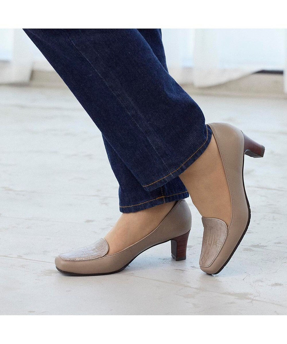 ing <ing>【WEB限定】コンビモカデザインパンプス 