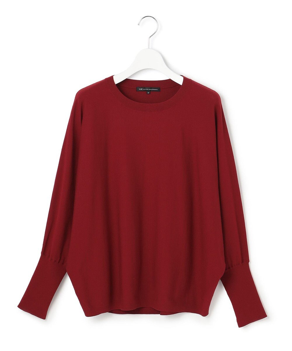 23区 L ヴィスコースストレッチ ドルマン ニット 