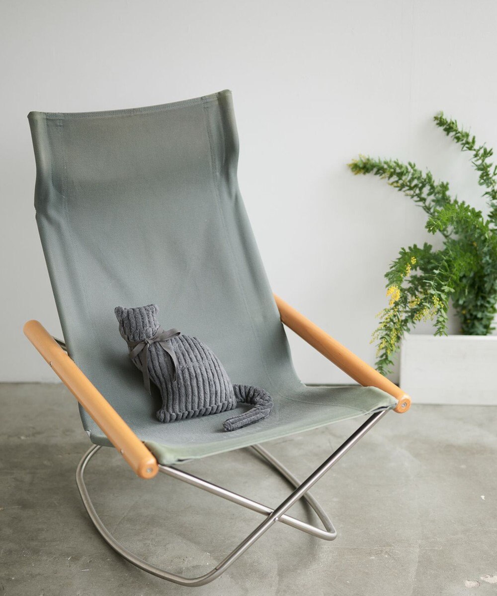 LOOM&SPOOL GRA綿毛布猫クッション 