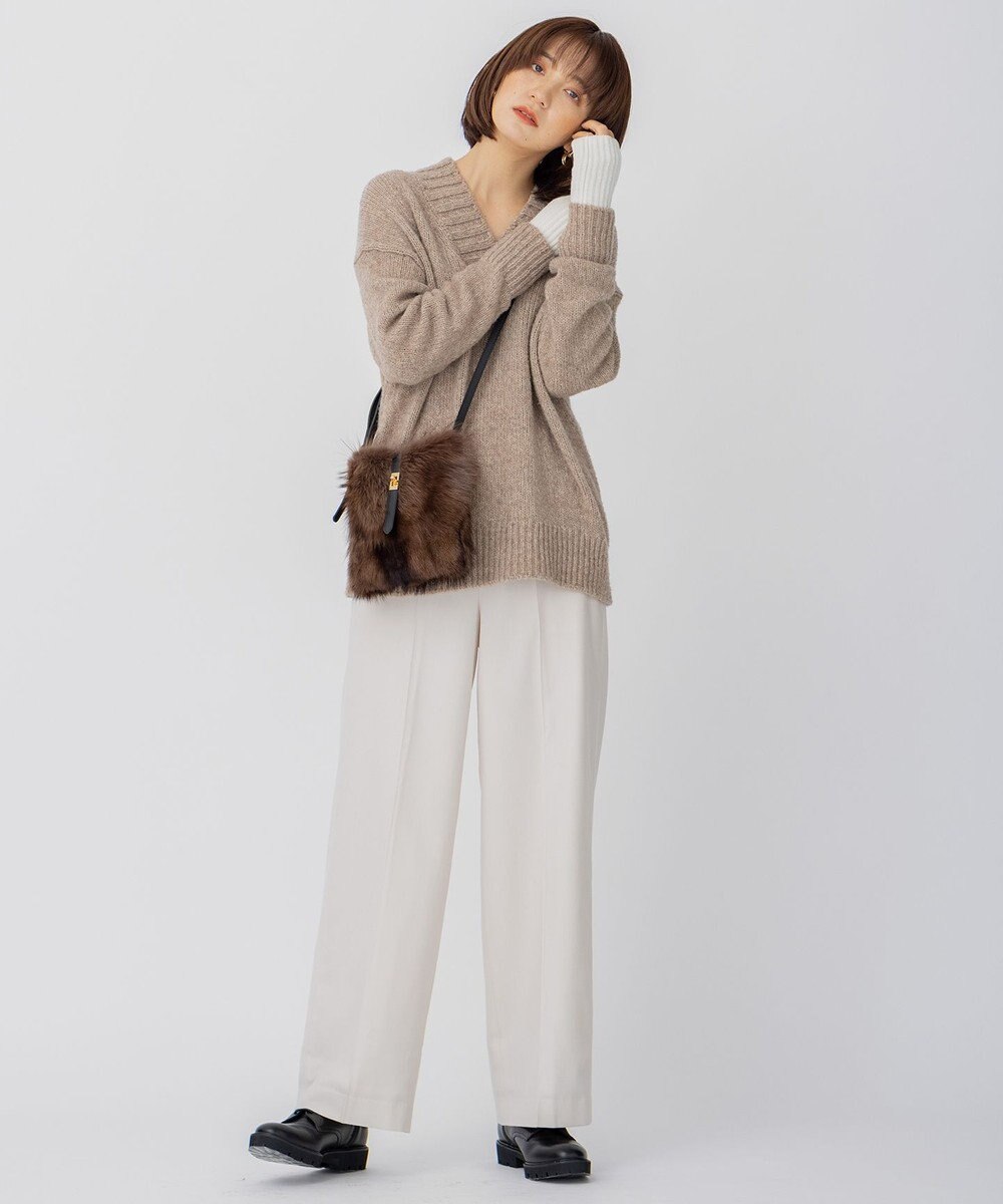 23区 【CLASSY.1月号掲載】VIOLAd'ORO FITCH ファー ショルダー バッグ 