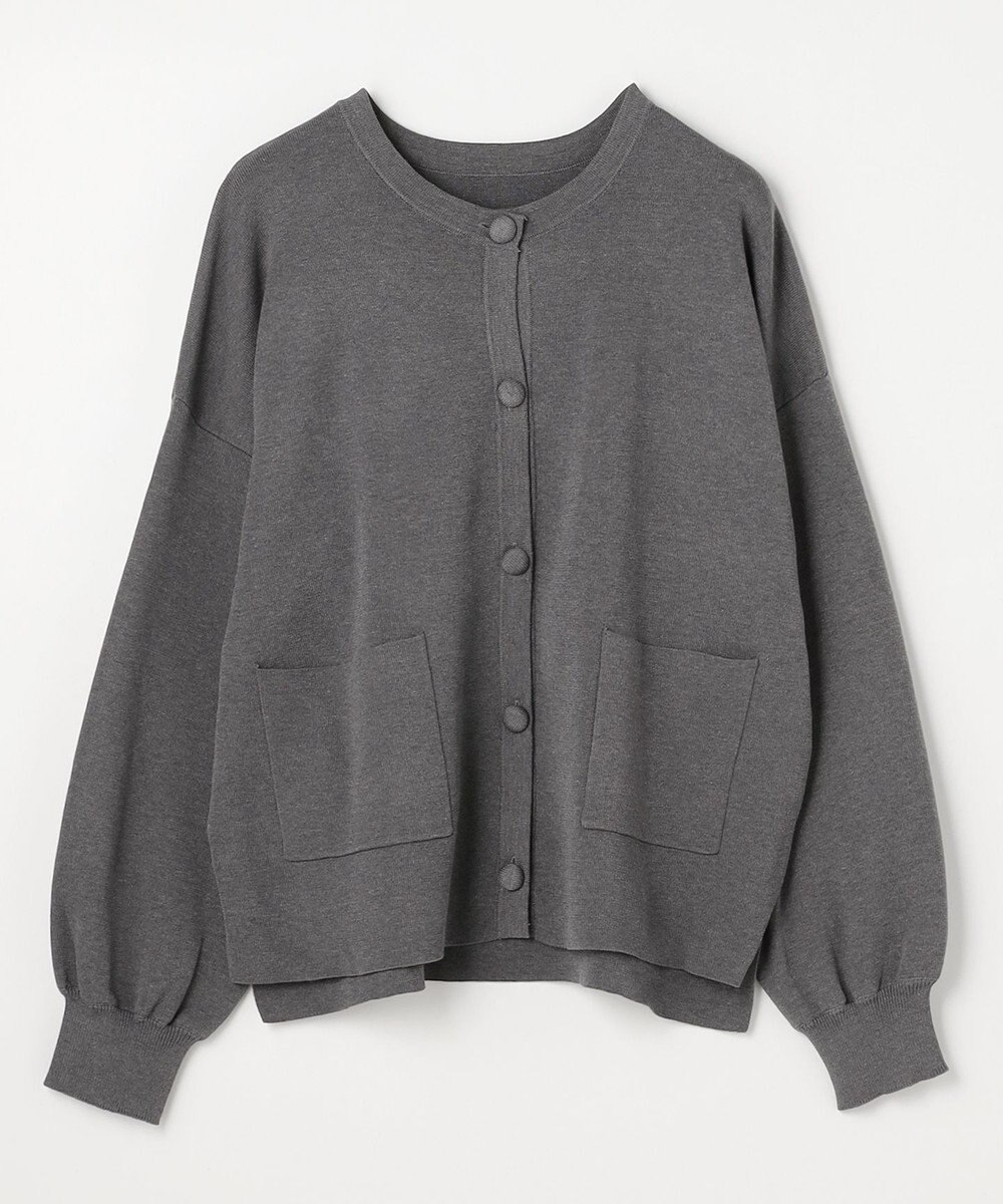 ANY スウェットライクニットカーディガン 