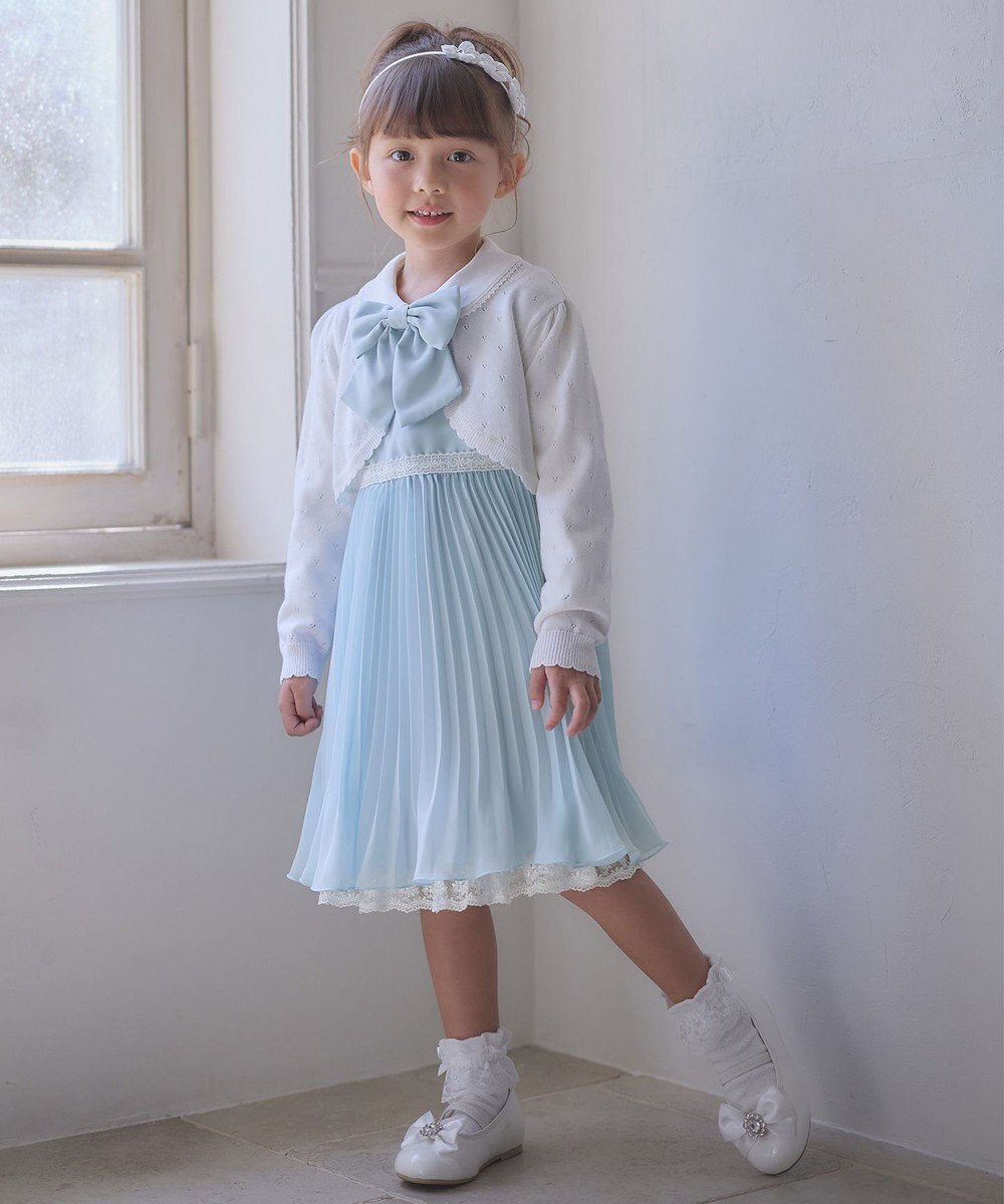 ANY KIDS シフォン プリーツ ワンピース 