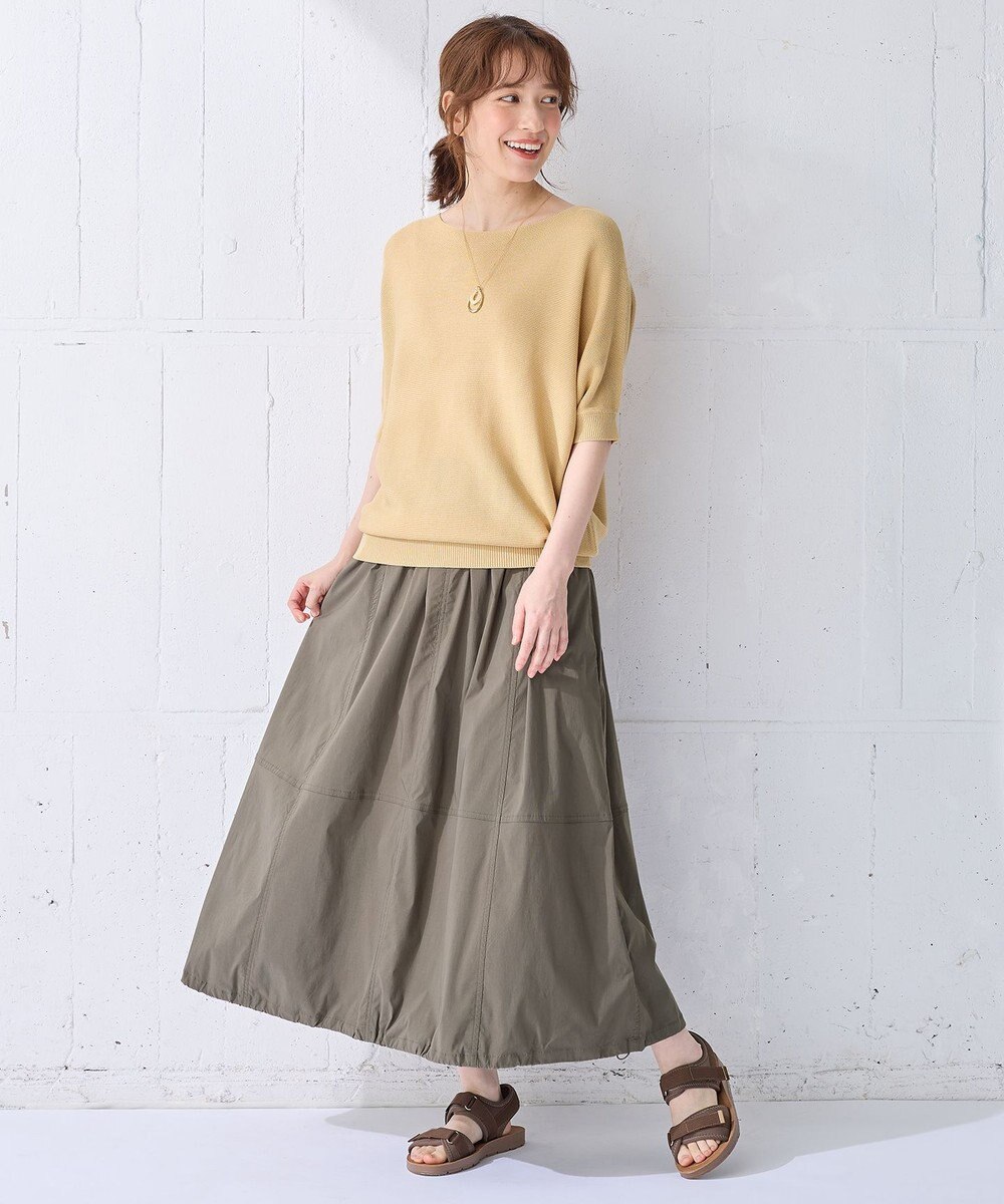 ANY 【撥水/ウエストゴム/2WAY】ドロストスカート 