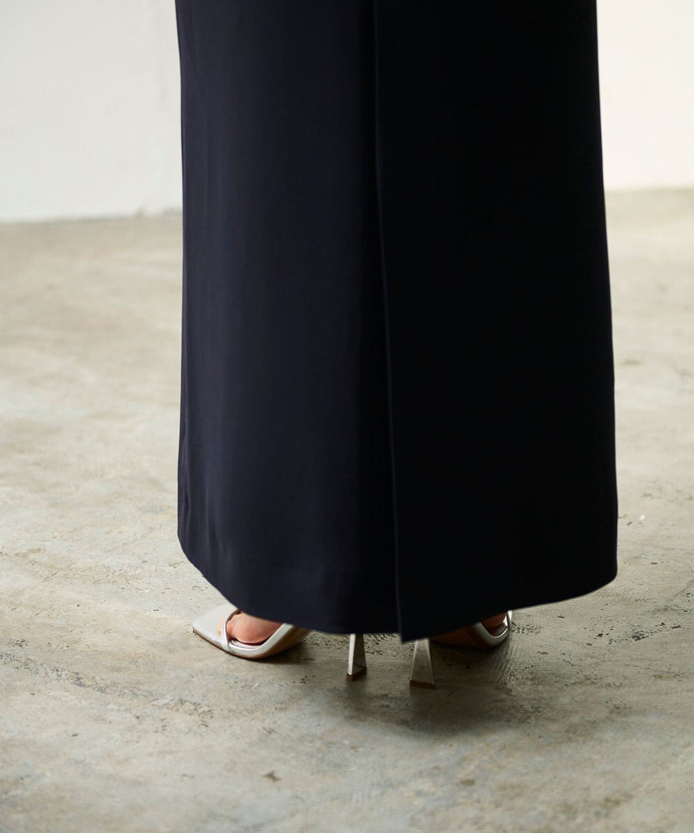 GRACE CONTINENTAL シアーラッフルロングドレス 