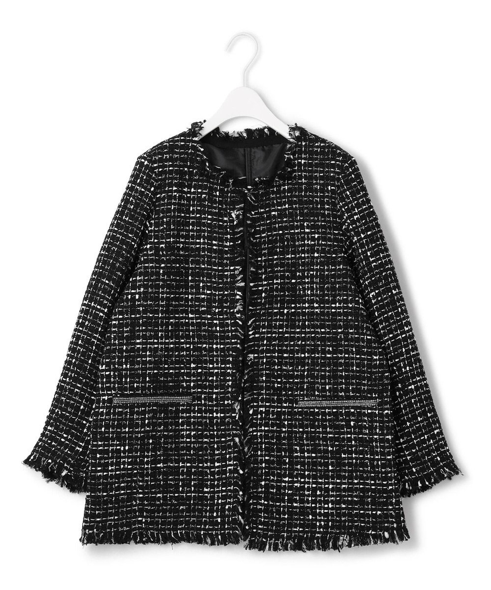 ICB 【セットアップ着用可能】ロービングツイード ノーカラージャケット 