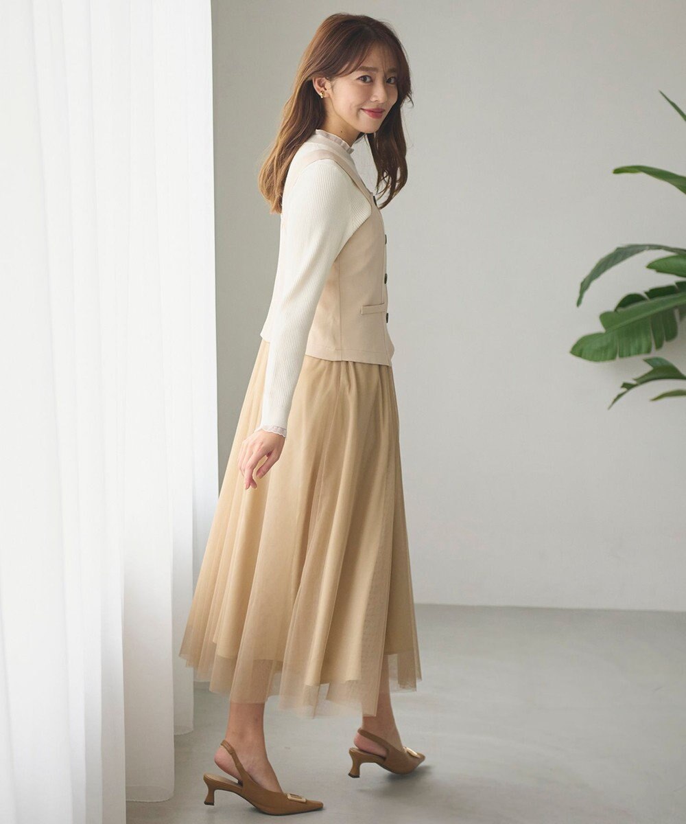 Feroux フレアチュール ジャンパースカート 