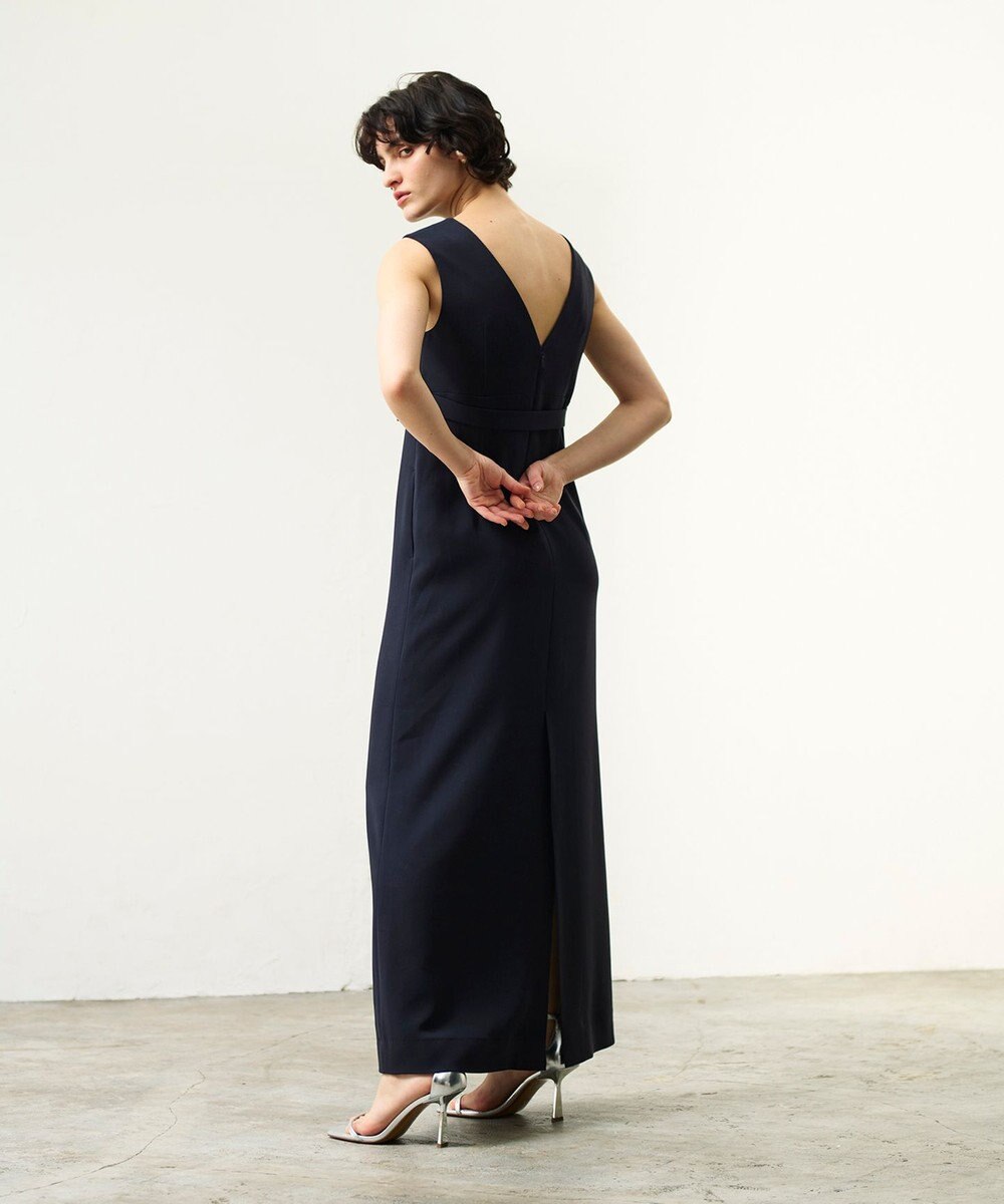 GRACE CONTINENTAL シアーラッフルロングドレス 