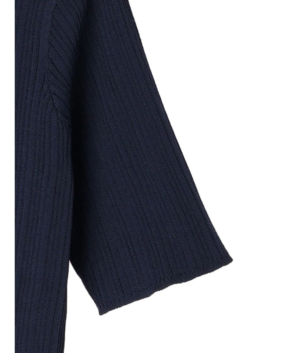 earth music&ecology ショルダーボタンリブニットプルオーバー 