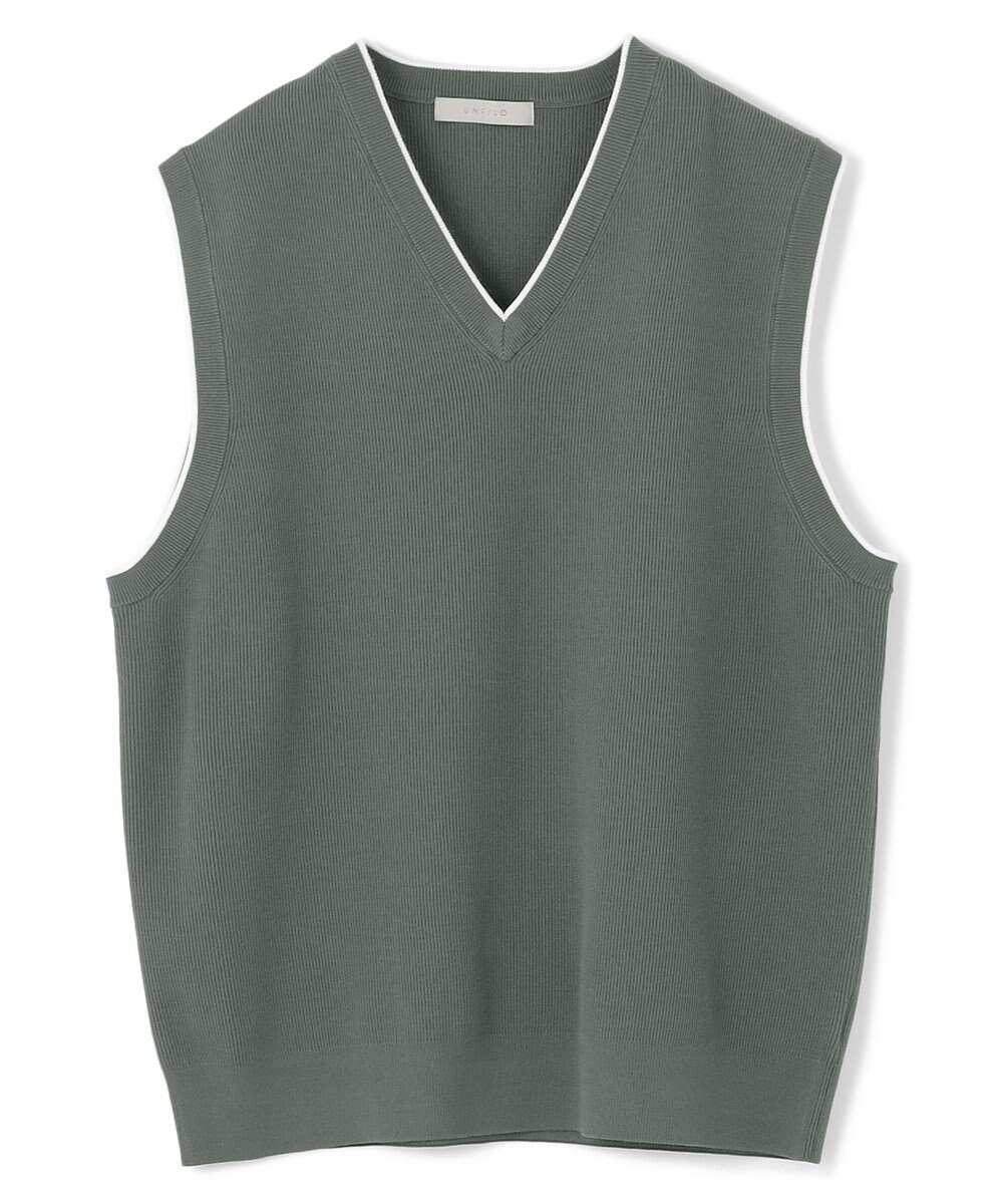 UNFILO MENS スタイリッシュ ニット ベスト 