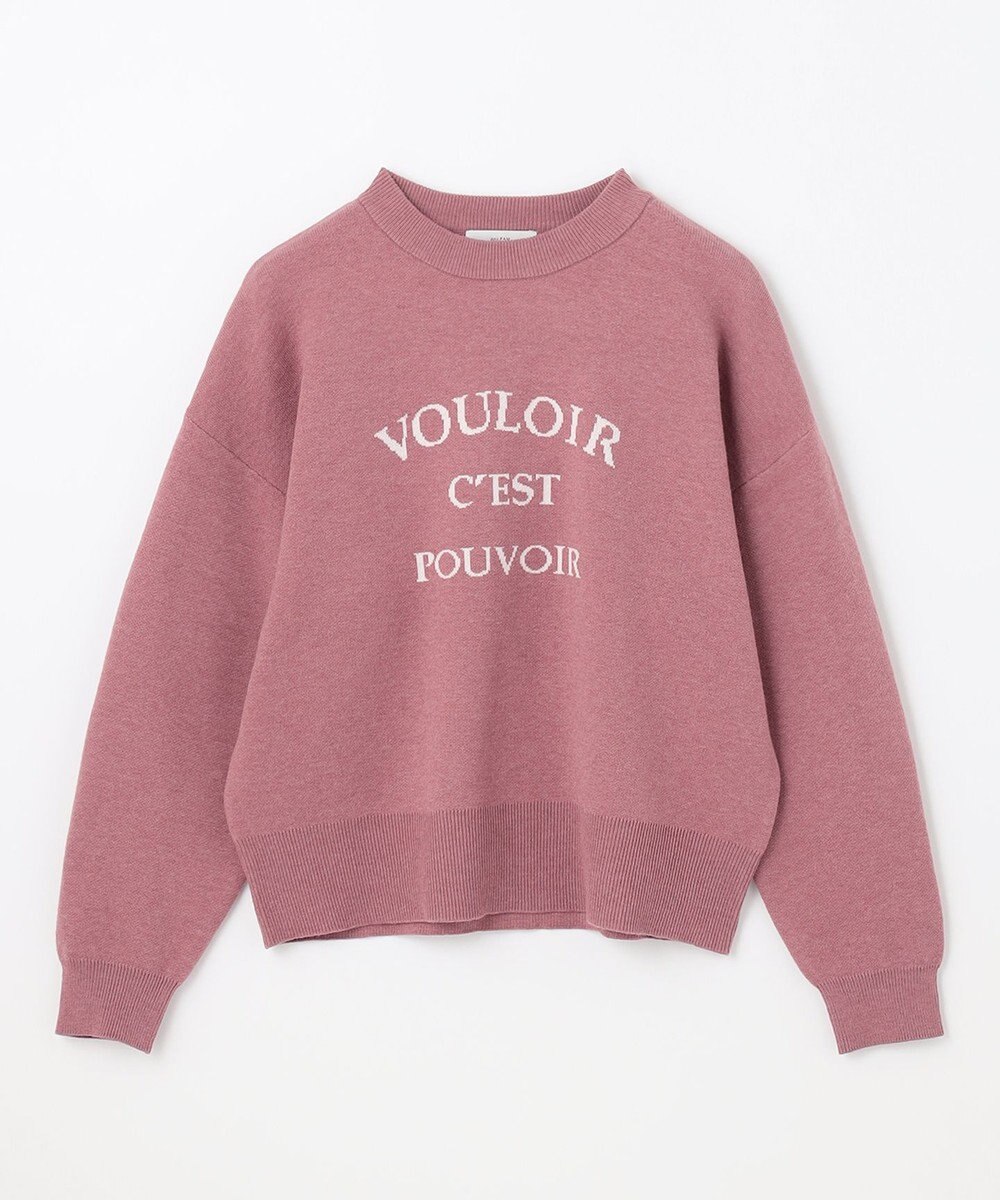 ANY しあわせタッチメッセージニット 