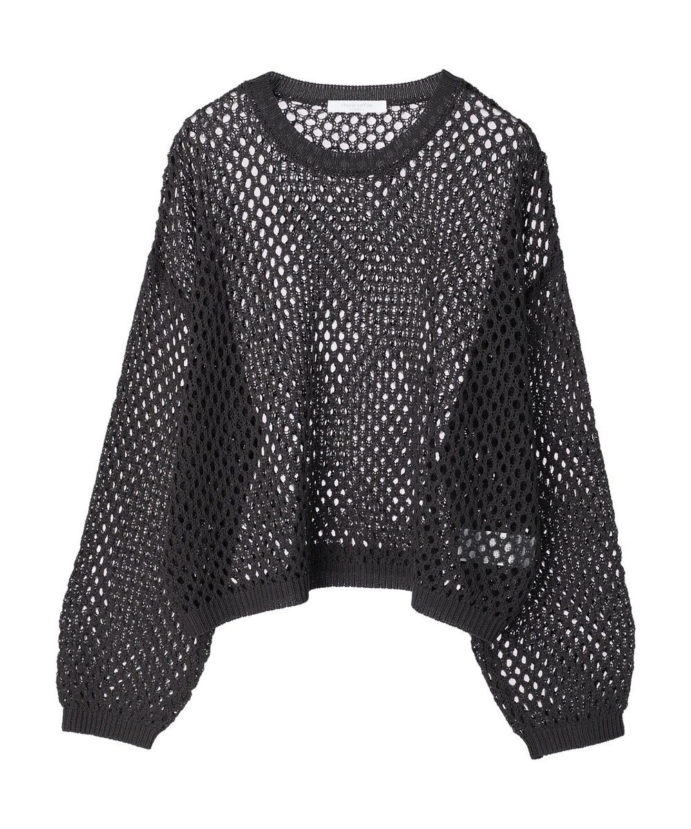 Green Parks メッシュ編みニットプルオーバー 