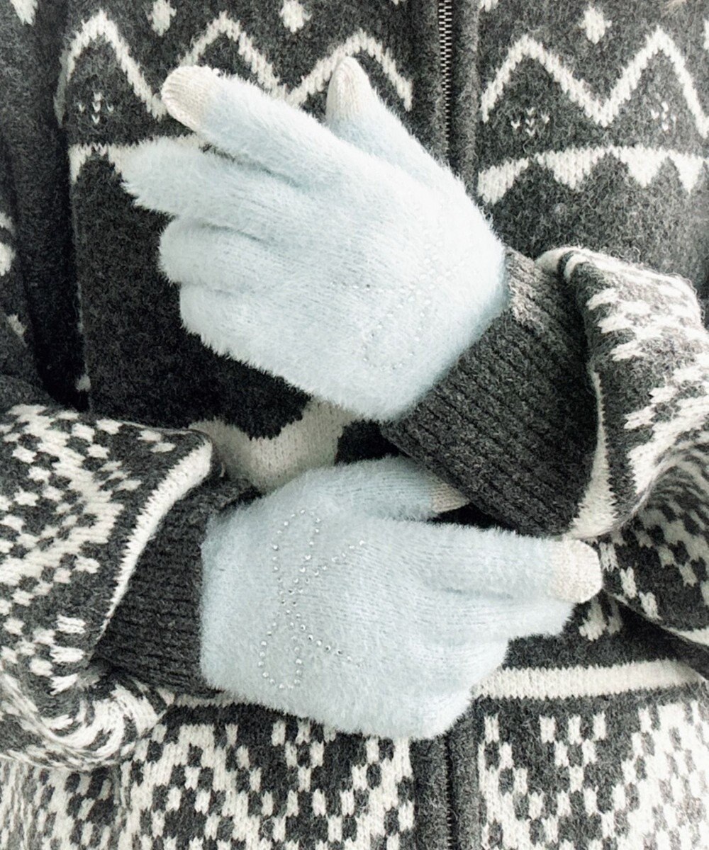 WEGO 【手袋】リボンラインストーングローブ 