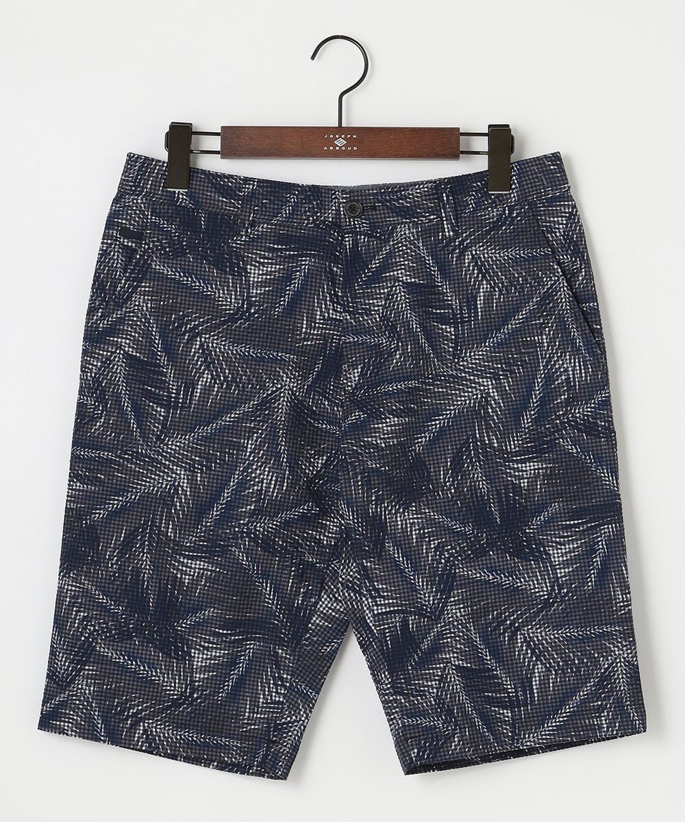 JOSEPH ABBOUD 【イージーケア】リーフ柄 ライトウェーブハーフパンツ 