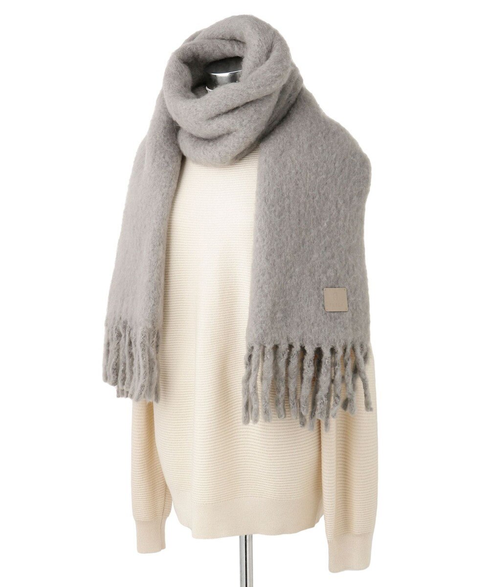 MOONBAT 【WEB限定】FURLA ウール混シャギー無地マフラー/幅40cm 