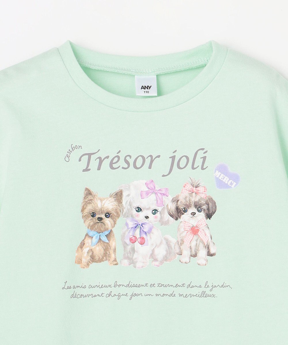 ANY KIDS 【綿100%】ドロップショルダー アニマルプリントTシャツ 