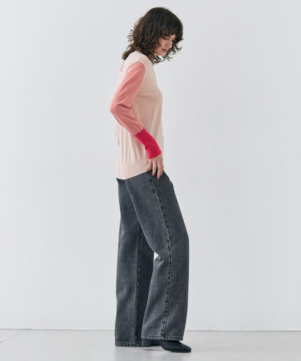 BEIGE， 【洗える】BURNET / カラーミックスVネックトップス 