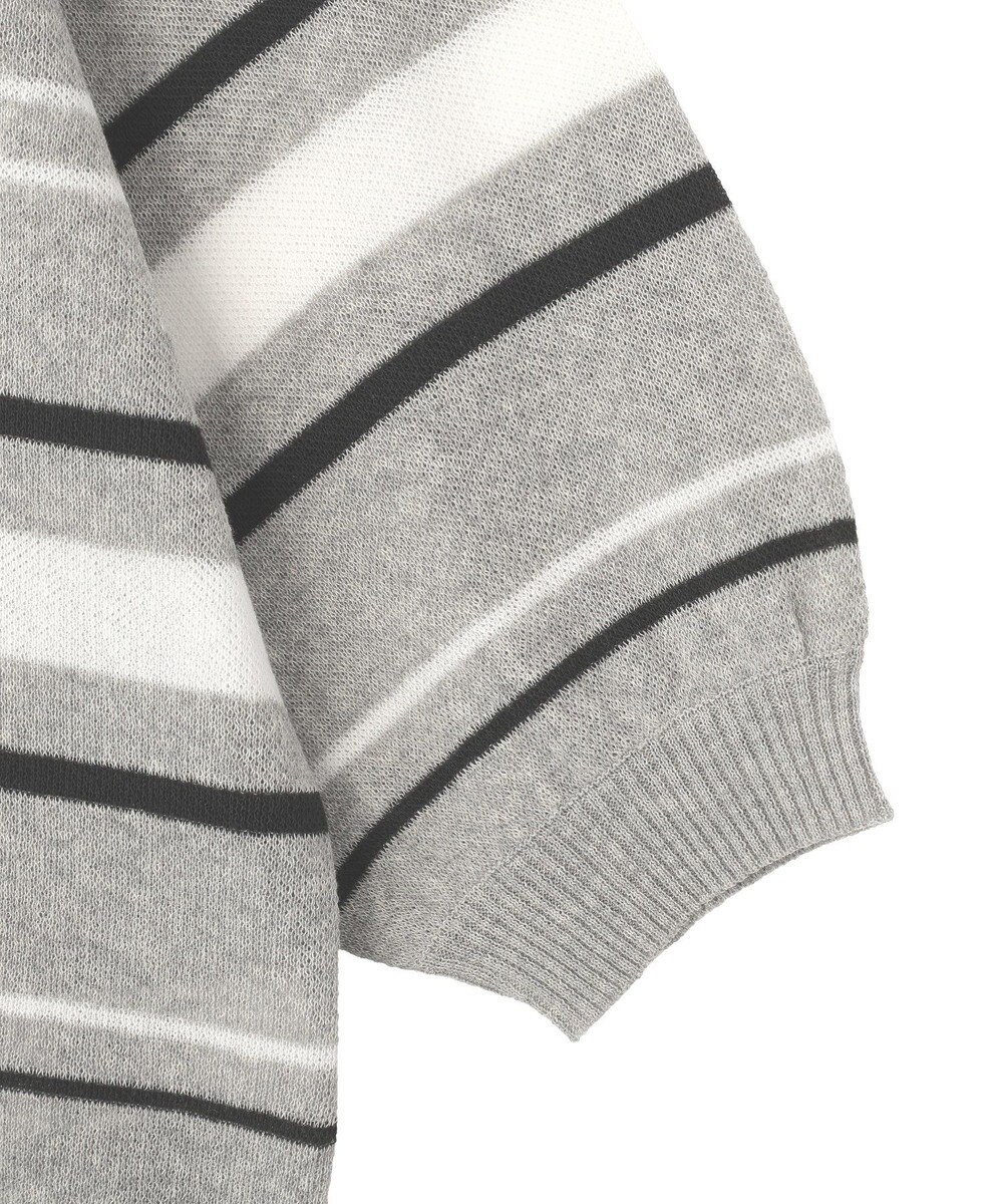 Green Parks 衿付き７分袖ニットプルオーバー 