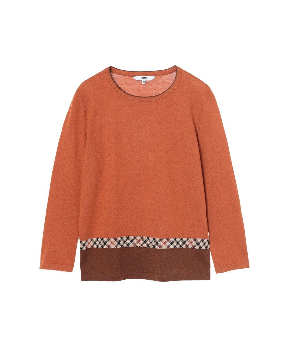 DAKS ジャカード クルーネックプルオーバー 
