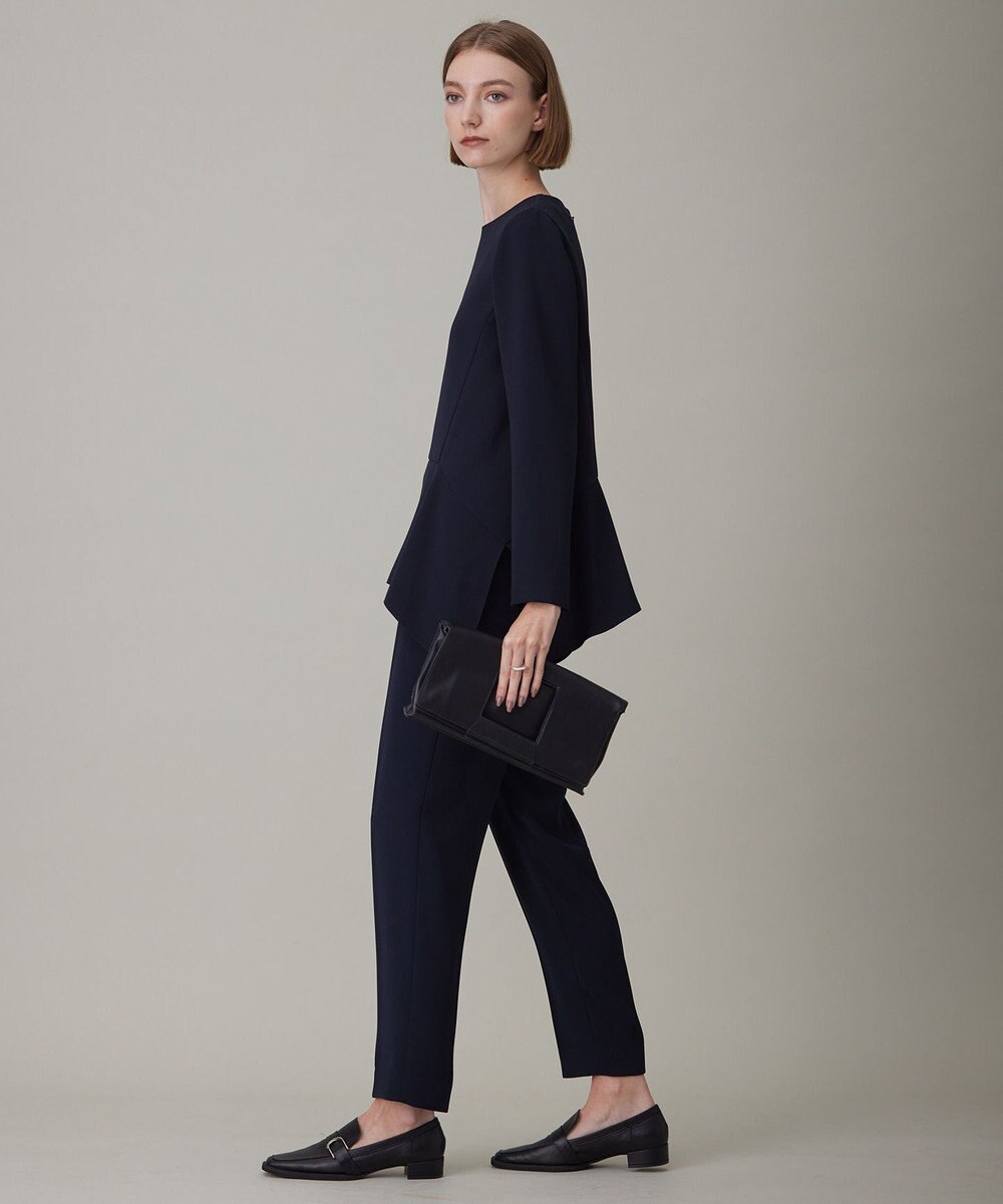 ICB 【洗える】ライトダブルクロス ペプラムブラウス 