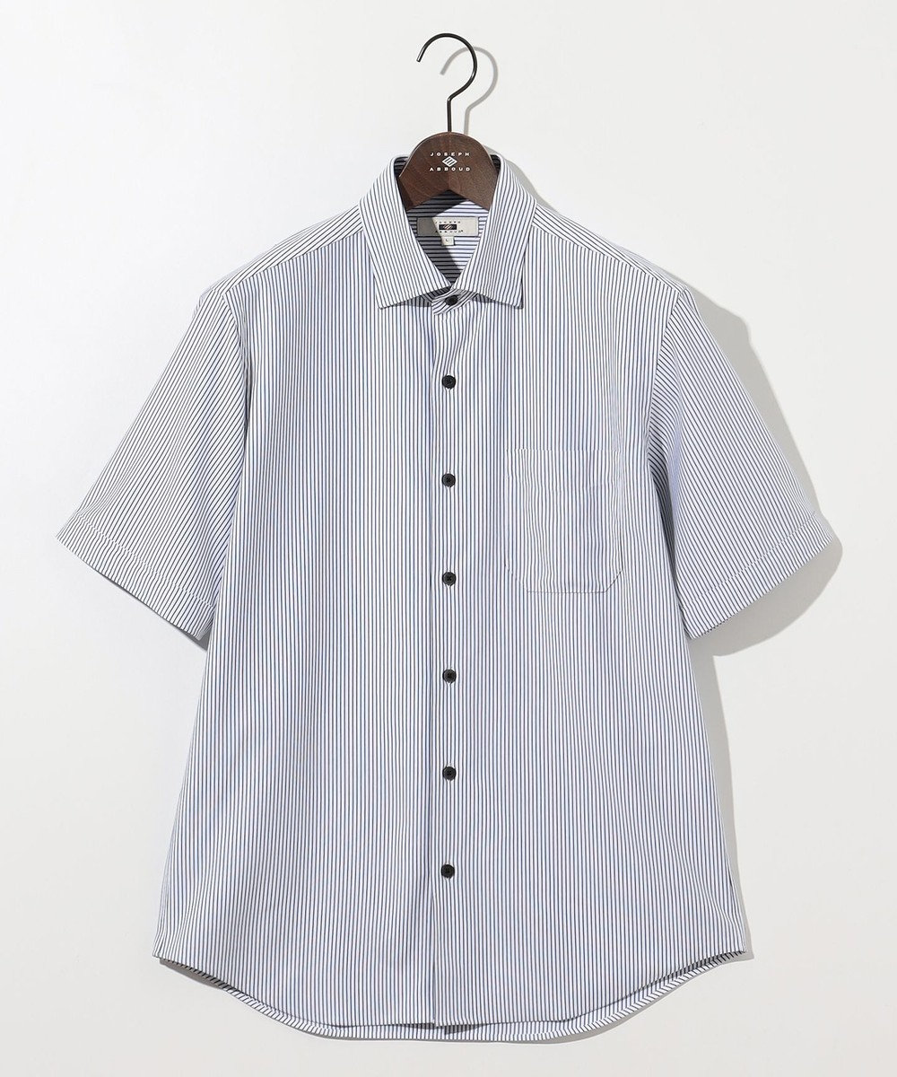 JOSEPH ABBOUD 【キングサイズ・イージーケア・ストレッチ】コンパクトジャージーヘアラインストライプ シャツ 