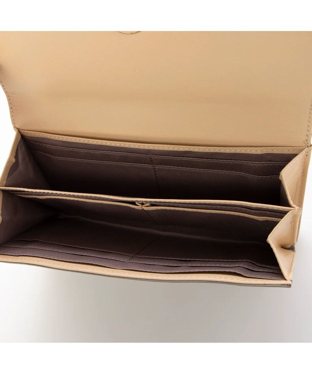 UNBILLION perche 牛革×ハラコ風ドットダブルかぶせ長財布 