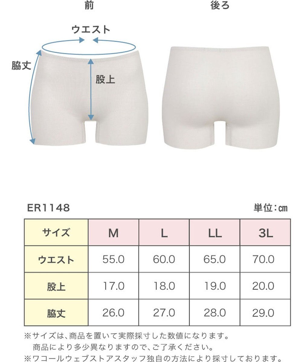 Wing インナー 【綿の贅沢オーガニック フラットタイプ】 オーガニックコットン混素材 ひびきにくく薄くて軽い １分丈 ER1148 ウイング／ワコール 