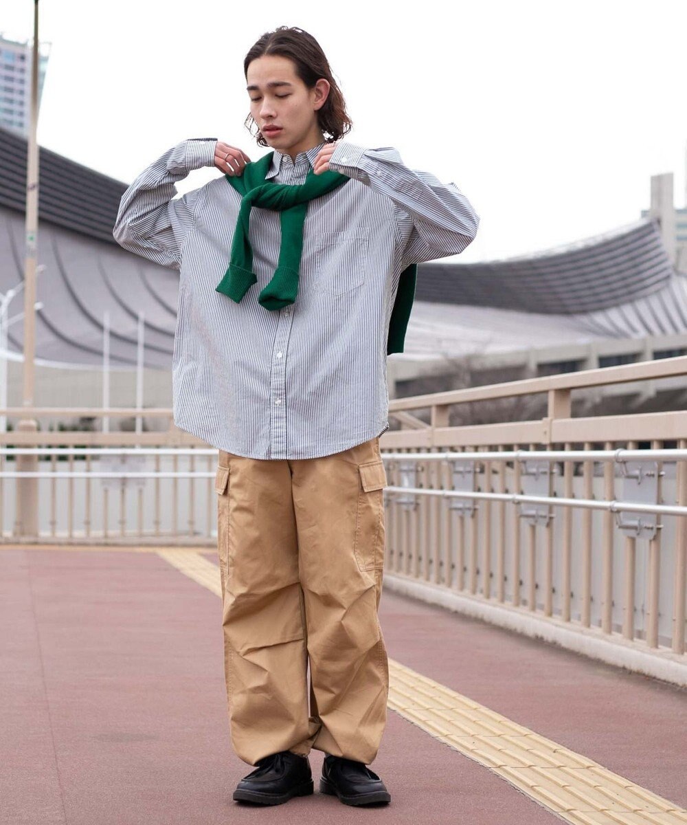 WEGO 【ユニセックス着用ITEM/SMLサイズ展開】ワイドカーゴパンツ 